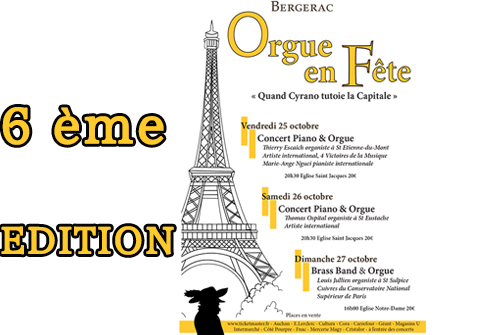 FESTIVAL « ORGUE EN FÊTE » 6ème Edition 25, 26, 27 Octobre 2019