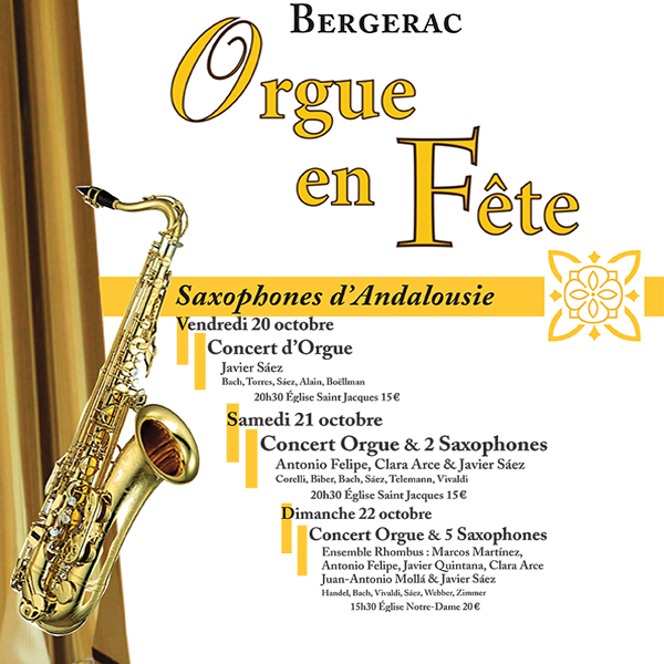 Festival Orgues en fête 2023- Saxophones d'Andalousie