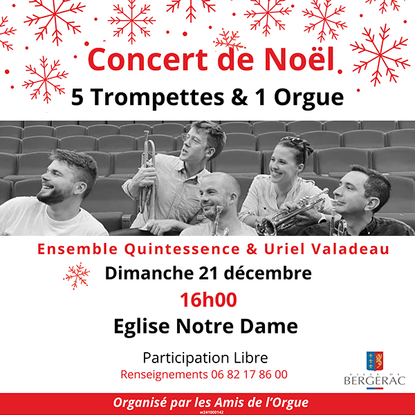 Concert de Noël Trompettes et Orgue 21 Décembre 2025